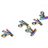 Clip metallica a molla per tunnel, cobalto, 22 mm, 5 pezzi