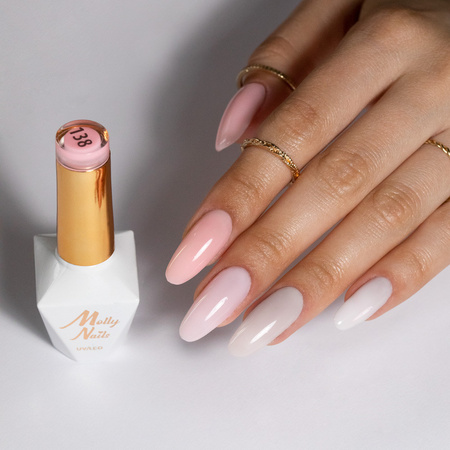 Vernis hybride Molly Nails French Manucure Beige Blanc sans HEMA/Di-HEMA 8 g n° 131