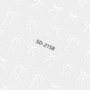 5D Self-Adhesive White Bow Nail Stickers SD-2158 MollyNails