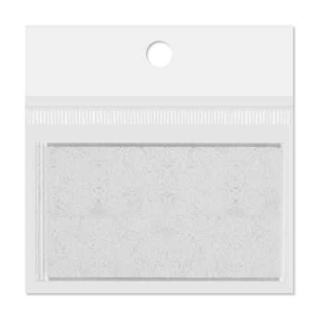 Lámina de transferencia para uñas, 80 cm, blanca, n.º 15