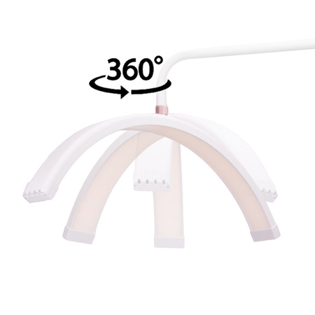 Lampada cosmetica a LED ad arco da 45 W, da pavimento, senza ombre, bianca HQ-U28