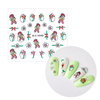 Adhesivos 3D para uñas con purpurina, con motivos de Pascua, BLE 1056D
