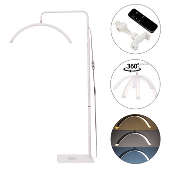 30-W-LED-Kosmetikleuchte, bogenförmig, schattenfrei, weiß, Standmodell HD-M6X