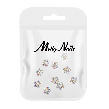 3D-Blumen-Nageldekorationen Molly Nails K1124, 10 Stück