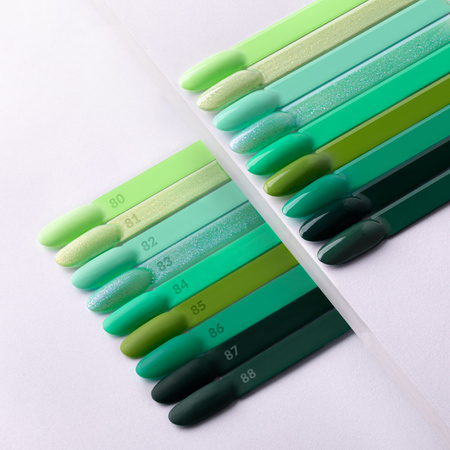 5+1gratis Lakier hybrydowy Molly Nails Green Party Deep Green HEMA/Di-HEMA Free 8g Nr 87