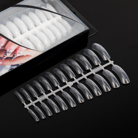 DSF Dualform Top Nail Forms for Gel, Acrygel, and Acrylic (Clear) – Model A2, 240 pieces