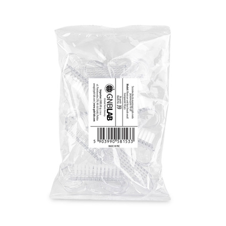 Petite brosse transparente pour manucure et poussière, lot de 10