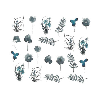 BN-1107 Water-Slide Nail Stickers (Plants)