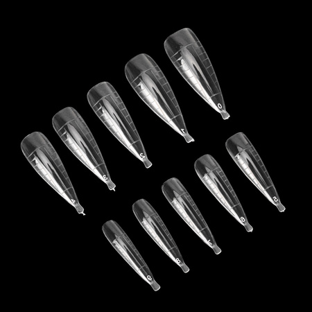 Molly Nails-Nagelformen für den Nagelaufbau mit Raster, klassisch mandelförmig, 120 Stück