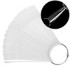 Échantillonneur inversé à pointe sur roue pour gels, vernis hybrides et poudres, transparent, 50 pièces