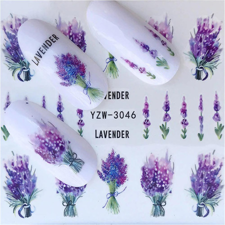 Water decals for nails, flowers YZW-3046