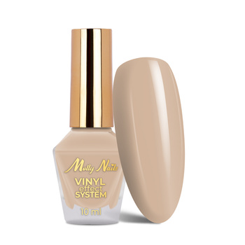 Класичний лак STEP 2: Color Lacquer Vinyl Effect System MollyNails Latte 10 мл