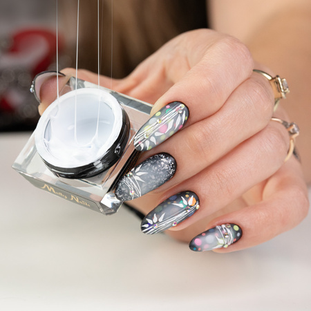 Гель для декорування Spider Gel MollyNails, білий, без HEMA/Di-HEMA, 5 г