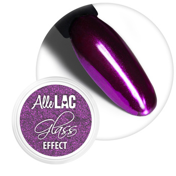 Poudre à effet miroir pour la décoration des ongles Glass Effect AlleLac Purple n° 7