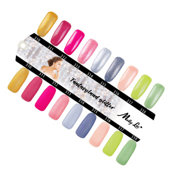 MollyLac Fantasyland Glitter Gloss and Matte Template, 9 Colors