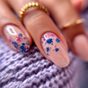 Getrocknete Blumen zur Nagelverzierung MollyLac Royal Blue, 5 Stück