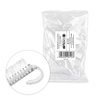 Petite brosse transparente pour manucure et poussière, lot de 10