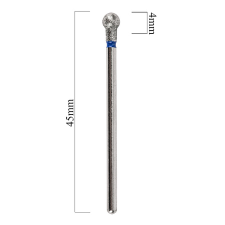 Diamantfräser, Kugel, 4 mm, blau, mittel