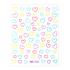 Thin, self-adhesive heart-shaped nail stickers WW1042