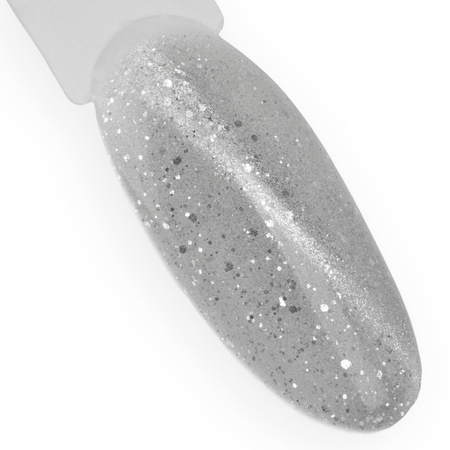 Magnetic hybrid nail polish with cat eye effect Cat Eye Foxy Eyes Silver Grey MollyLac 10g No. 550