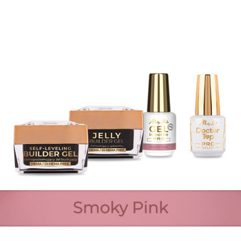 Molly Nails PRO MATCH SYSTEM 3+1 Smoky Pink: 3 geles de construcción + Doctor Top 15 g