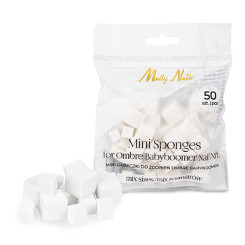 Mini-Schwämmchen-Set für Ombre-Verzierungen „Babyboomer“ von Molly Nails, verschiedene Größen, 50 Stück