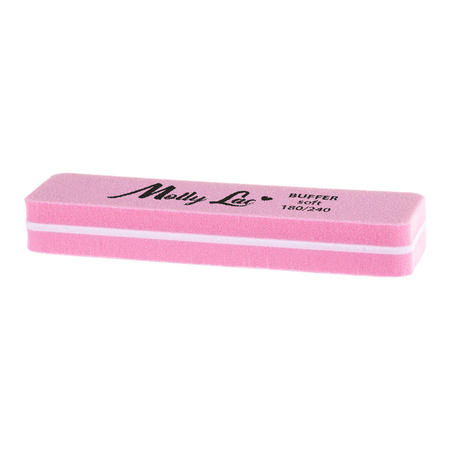 Discos de pulido de doble cara Buffer mini anchos Soft 180/240 rosa MollyLac, 5 unidades