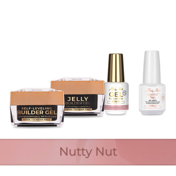 Molly Nails PRO MATCH SYSTEM 3+1 Nutty Nut: 3 Aufbau-Gele + Doctor Top 15 g