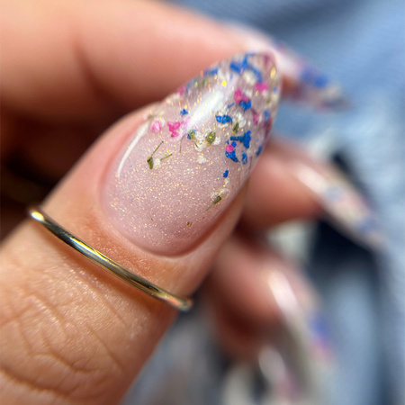 Dried flowers for nail art MollyLac White 5 pcs