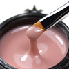 Gel de construcción autonivelante duro de densidad media Molly Nails Nutty Nut, sin HEMA ni Di-HEMA, 15 g