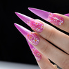 Top colorido sin necesidad de limpiar Crystal Glass de Molly Nails, color morado, sin HEMA ni Di-HEMA, 10 g