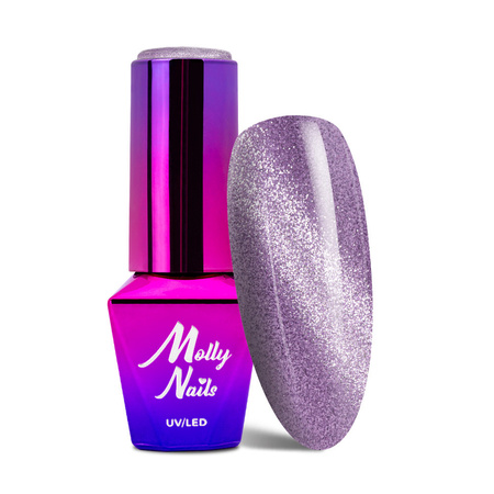 Smalto ibrido MollyNails Cat Eye Womanity Miss Violet 8 g n. 442