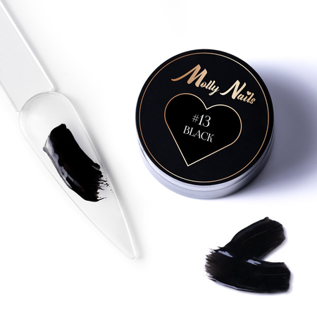 Pasta para decoraciones ProArt Paste Molly Nails Black sin HEMA/Di-HEMA, 5 g, n.º 13