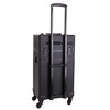 XXXL 4-in-1 Cosmetic Case – 360° Swivel Wheel Cosmetic Case – Smooth Black with Black Hardware