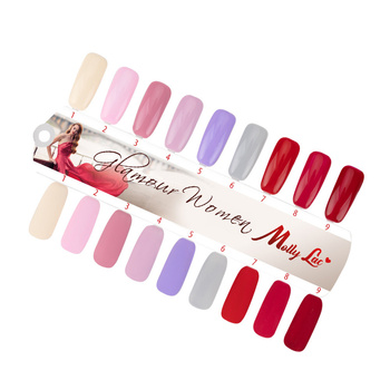 Plantilla MollyLac Glamour Women brillante y mate, 9 colores