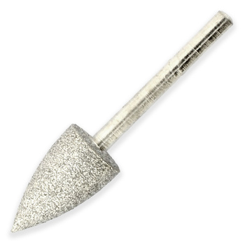 D-5 diamond burr - wide dome - silver