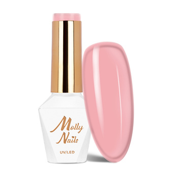 Гібридний лак Molly Nails French Manicure Peach без HEMA/Di-HEMA, 8 г, № 138