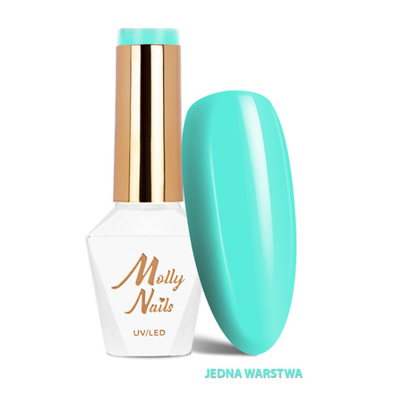 Гібридні лаки LED/UV Gel Polish Sorbet № 292 Aqua Pastel Molly Nails без HEMA/Di-HEMA, 8 г