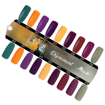 MollyLac Antidepressant gloss and matte color chart, 9 colors