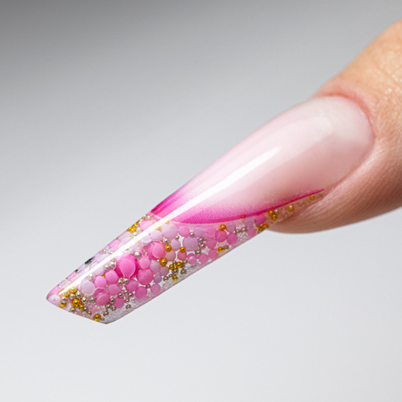 Colorful pearl beads for nail art in a case