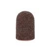 Abrasive caps for pedicure with cotton center, 16 mm, 60 grit, brown, AlleMed, 100 pcs.