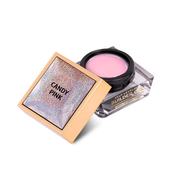 Gel modellante autolivellante, duro, di media densità, Molly Nails Candy Pink, senza HEMA/Di-HEMA, 15 g