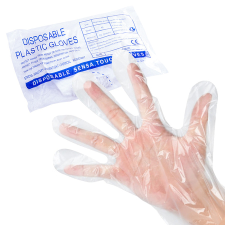 Einweg-Plastikhandschuhe, 100 Stück