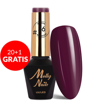 20+1 безкоштовно Гібридний лак Molly Nails Juicy від Моніки Мельнічук, без HEMA/Di-HEMA, 8 г, № J6