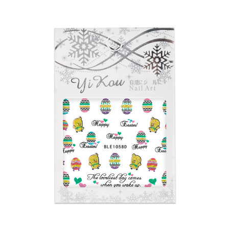 3D self-adhesive glitter Easter nail stickers BLE 1058D