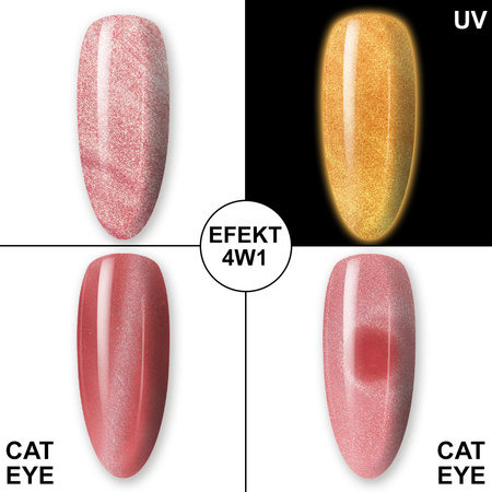 Esmalte híbrido que brilla en la oscuridad «ojo de gato» MollyLac Night Glowing Introspectre sin HEMA/Di-HEMA, 10 g, n.º 671