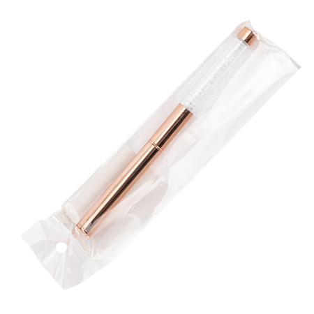 Golden gel brush with zirconia, oval, Molly Nails No. 6
