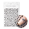 Autocollants pour ongles fins, fleurs, SWA17, noirs