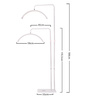Lámpara LED de belleza de arco de 30 W, de pie, sin sombras, blanca, modelo HD-M6X