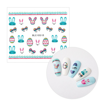 Selbstklebende 3D-Nagelaufkleber mit Glitzer für Ostern BLE 1051D